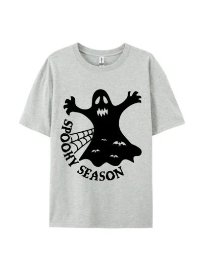 Spooky Season Ghost Web Bat Graphic Tee