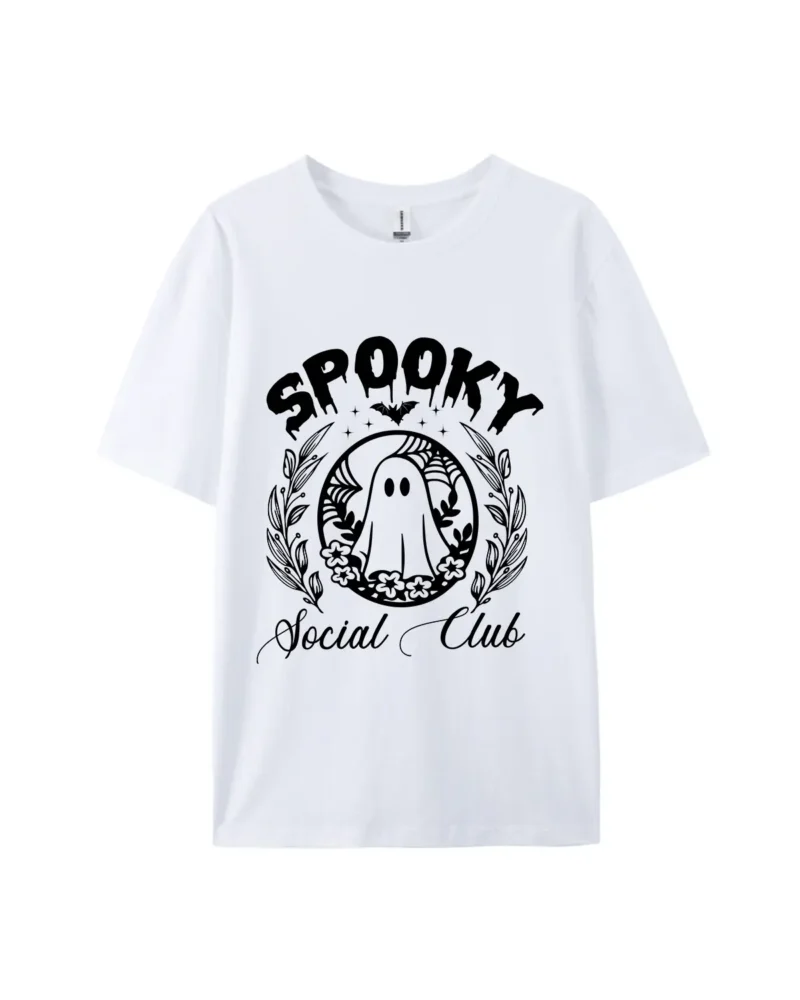 Halloween Spooky Social Club Graphic Tee - Image 3