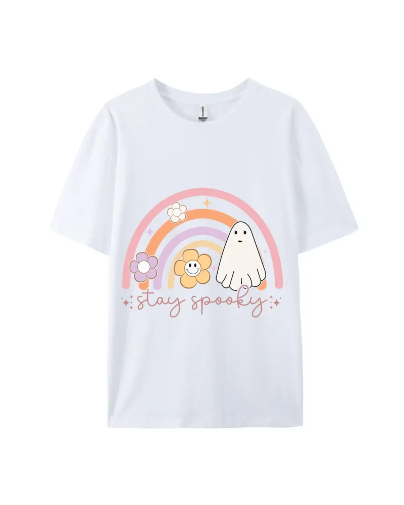 Halloween Stay Spooky Ghost Graphic Tee - Image 4