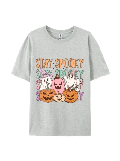 Stay Spooky Ghost Pumpkin Graphic Tee