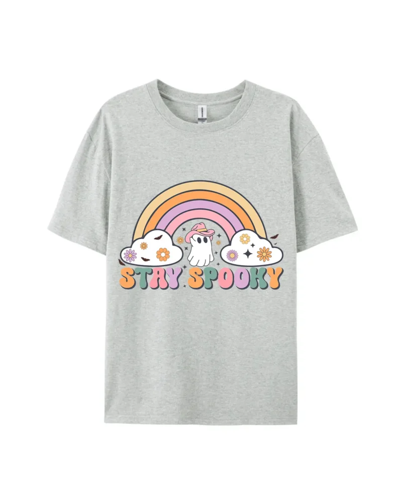 Stay Spooky Ghost Rainbow Graphic Tee