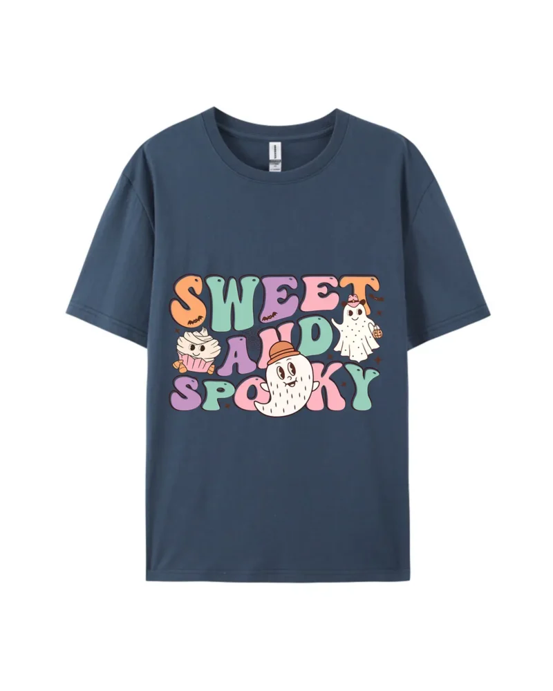 Sweet & Spooky Ghost Cupcake Graphic Tee - Image 3