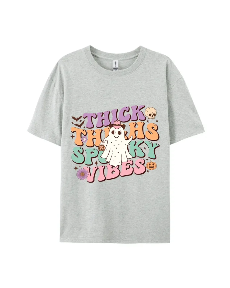 Halloween Thick Thighs Spooky Vibes Graphic Tee