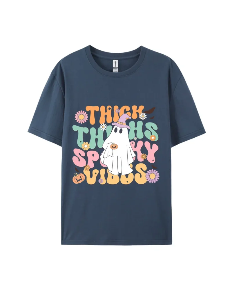 Thick Thighs Spooky Vibes Style A Graphic Tee - Image 4