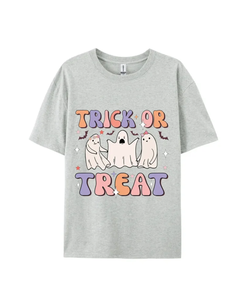 Halloween Trick Or Treat Ghost Graphic Tee