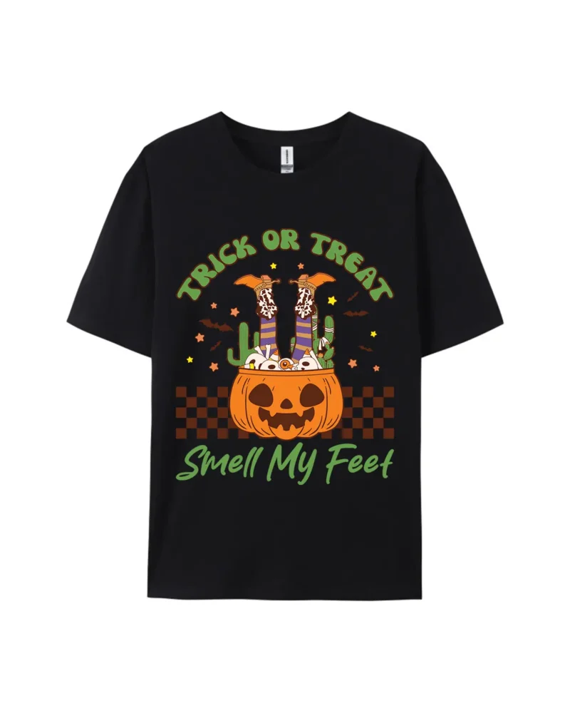 Trick Or Treat Smell My Feet Graphic Tee - Image 2