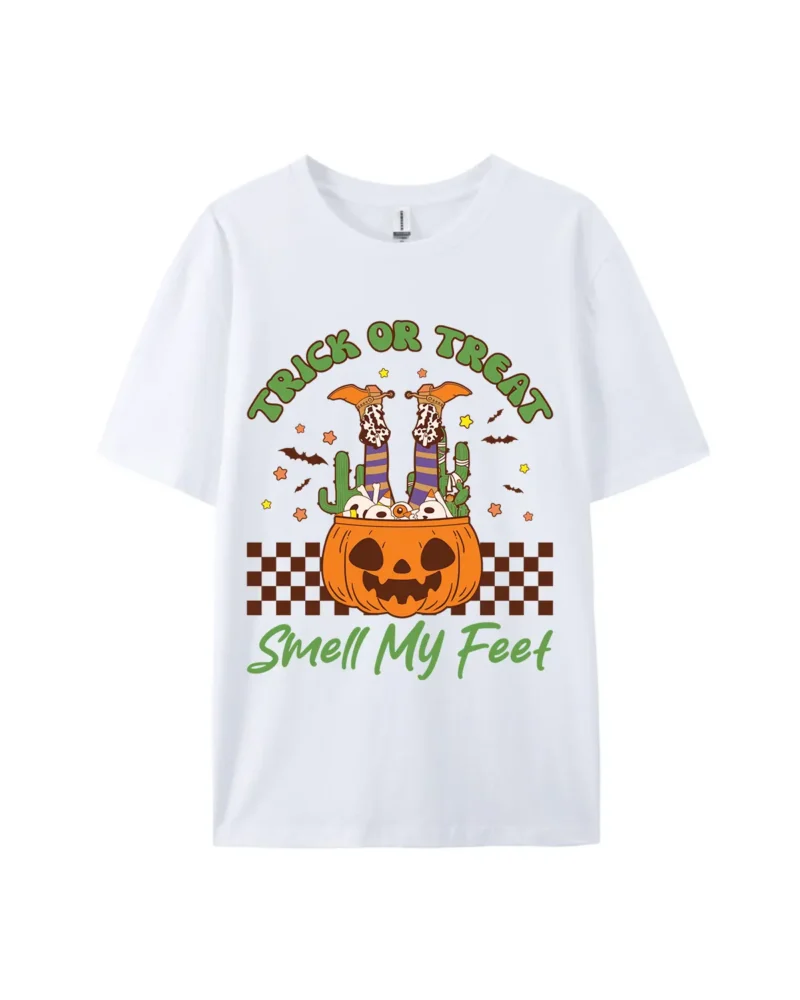 Trick Or Treat Smell My Feet Graphic Tee - Image 4