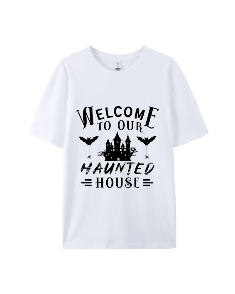 Welcome To Our Haunted House Graphic Tee - Image 3