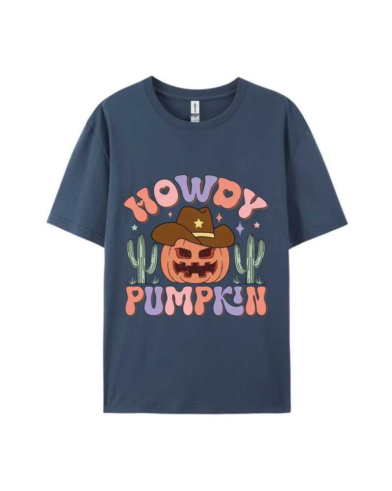 Western Cowboy Pumpkin Graphic Tee - Image 3
