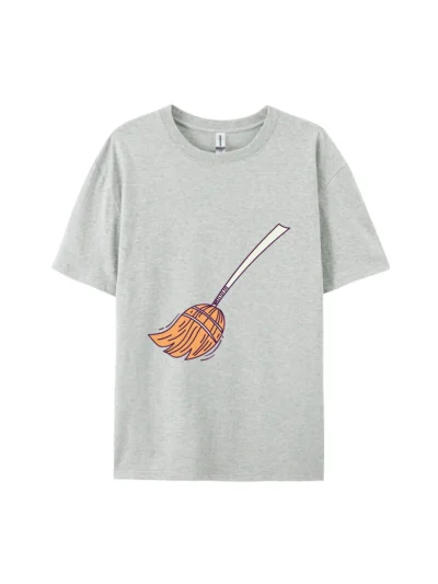 Halloween Witch Broom Graphic Tee
