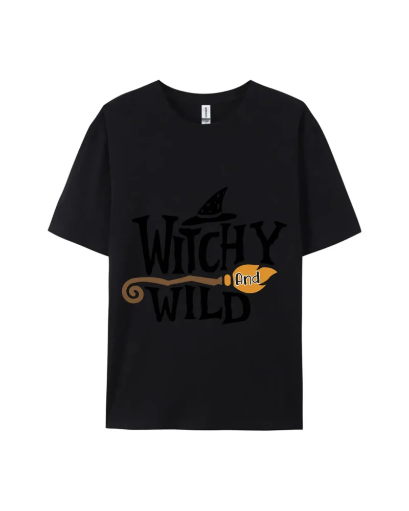 Witchy And Wild Witch Hat Graphic Tee - Image 2