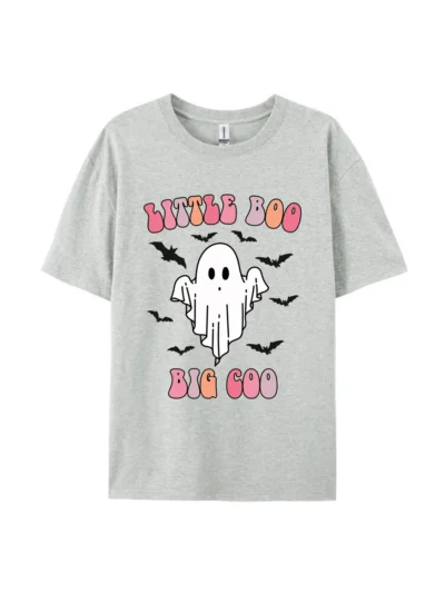 Halloween“Little Boo Big Coo”Ghost Graphic Tee