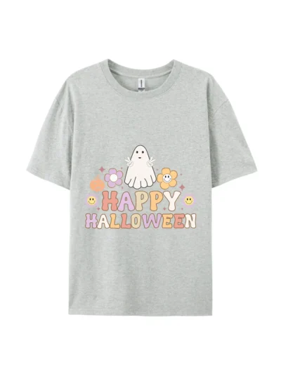 Happy Halloween Ghost Style Graphic Tee