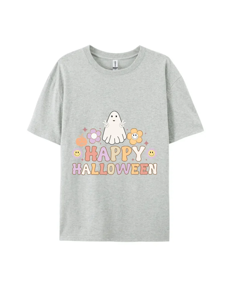 Happy Halloween Ghost Style Graphic Tee