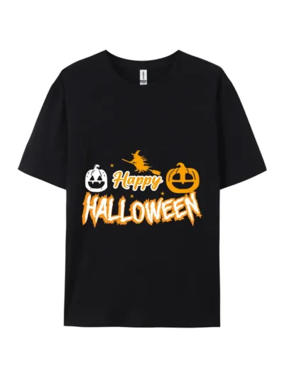 Happy Halloween Witch Pumpkin Graphic Tee
