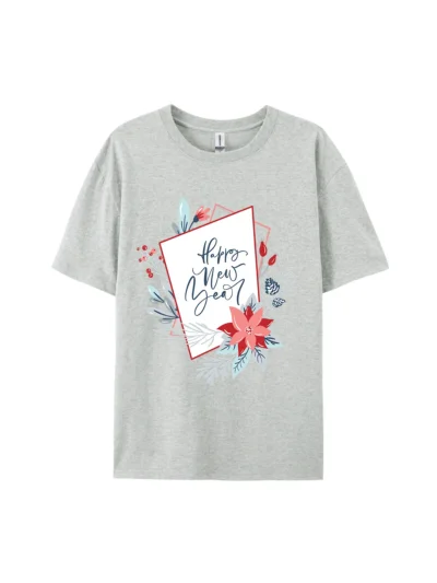 Happy New Year Graphic Tee For Women Men