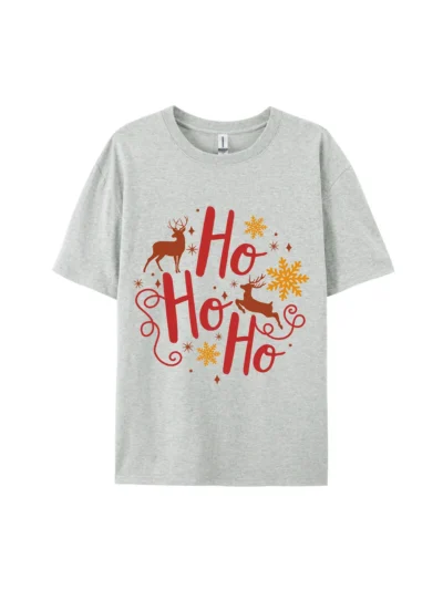 Ho Ho Ho Christmas Graphic Tee For Women Men