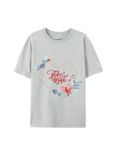 Holy Night Floral Graphic Tee For Women Men