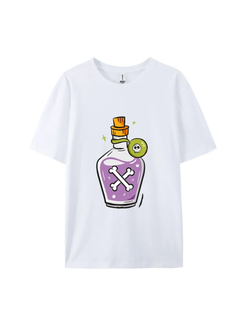 Halloween Potion Bottle Skulls B Graphic Tee - Image 4