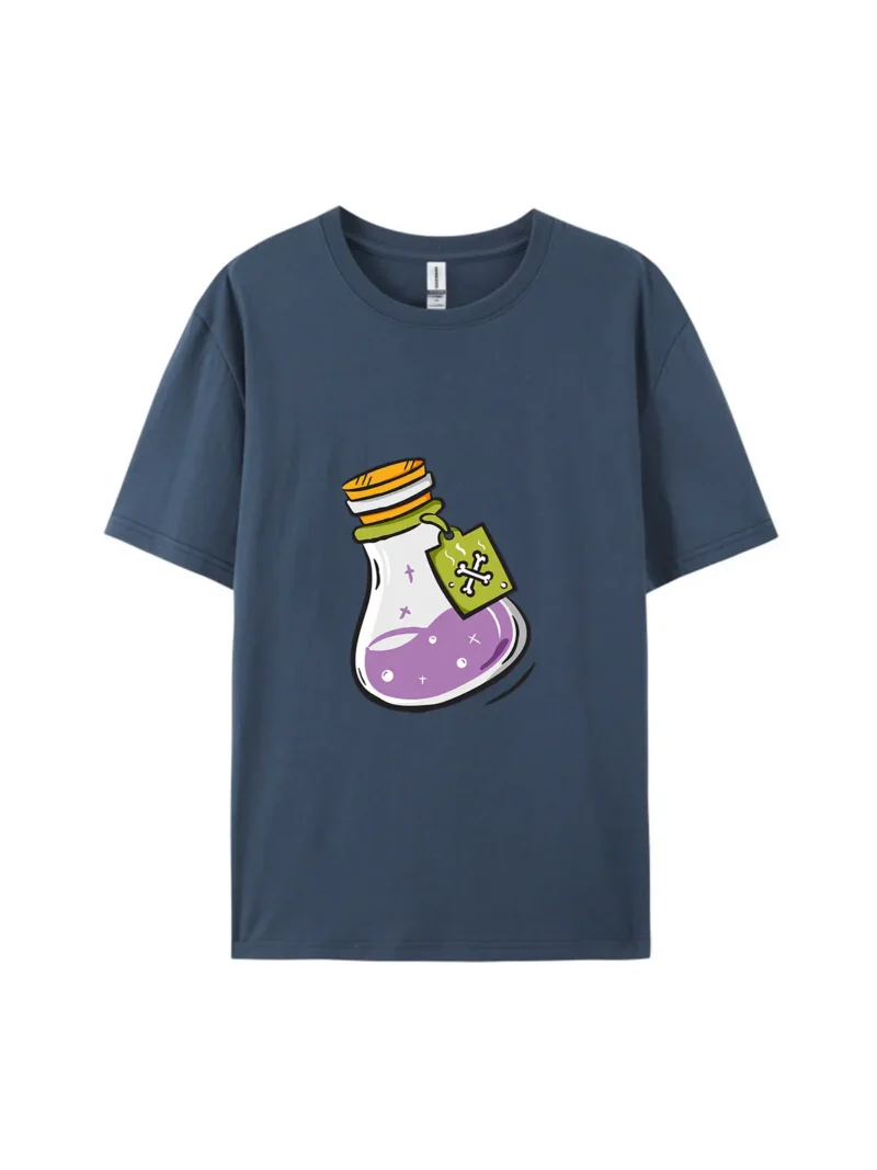 Halloween Potion Bottle Skulls Style H Graphic Tee - Image 3