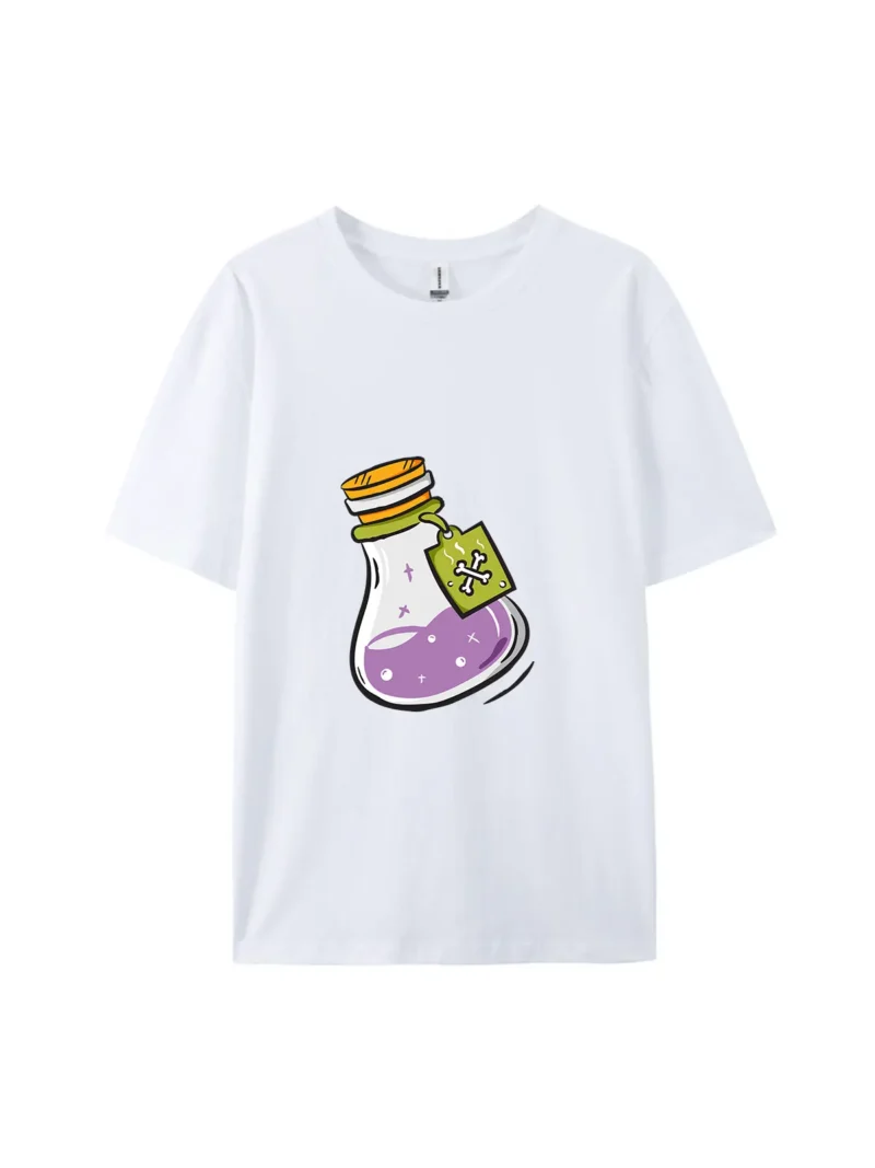 Halloween Potion Bottle Skulls Style H Graphic Tee - Image 4