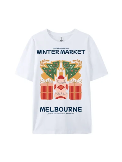 Melbourne Winter Market Graphic Tee For Women Men