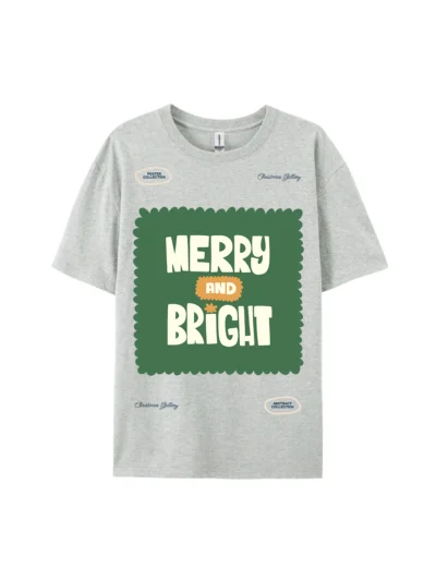 Merry And Bright Graphic Tee For Women Men