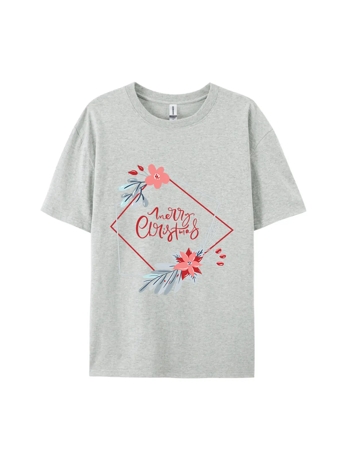 Merry Christmas Garland Graphic Tee For Women Men