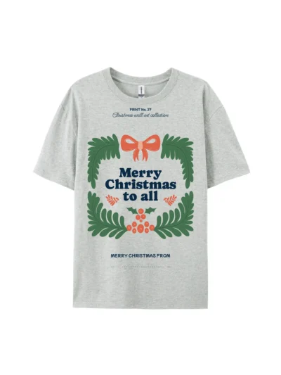 Merry Christmas To All Graphic Tee For Women Men