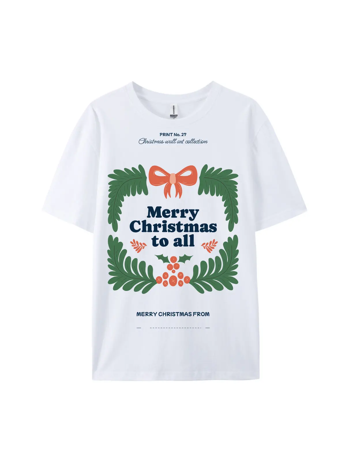 Merry Christmas To All Graphic Tee For Women Men - Image 3