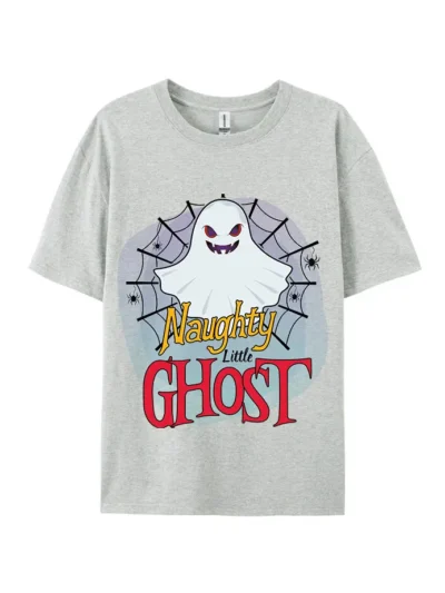 Naughty Little Ghost Spider Web Print Tee