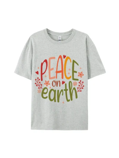 Peace On Earth Graphic Tee For Women Men