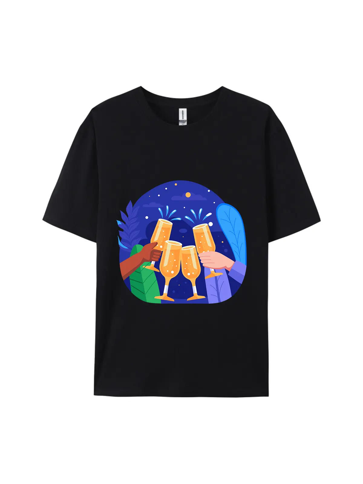 Toasting with Beer Mugs Graphic Tee For Women Men - Image 2