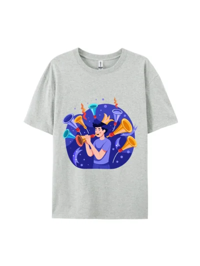 Trumpets Festive Burst Graphic Tee For Women Men