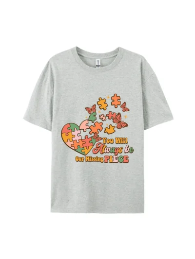 Missing Piece Puzzle Heart Graphic Tee