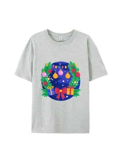 Christmas Wreath Ornaments Graphic Tee For Women Men