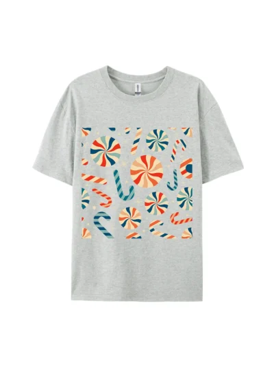 Sweet Christmas Candy Graphic Tee For Women Men