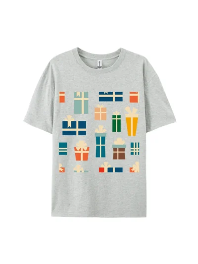 Christmas Retro Gift Pattern Graphic Tee For Women Men