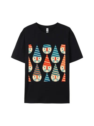 Christmas Retro Gnome Pattern Graphic Tee For Women Men