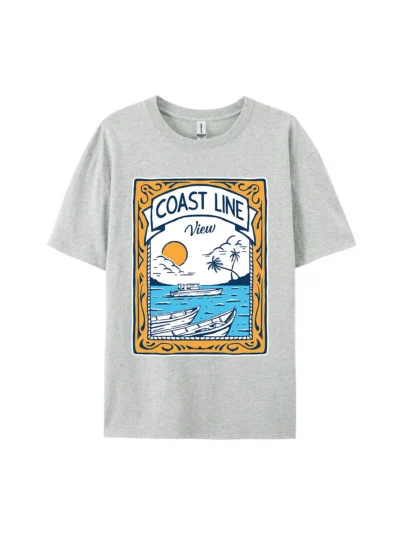 COAST LINE View Coastal Graphic Tee For Women Men