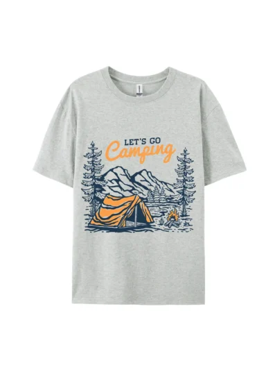 LETS GO Camping Graphic Tee For Women Men