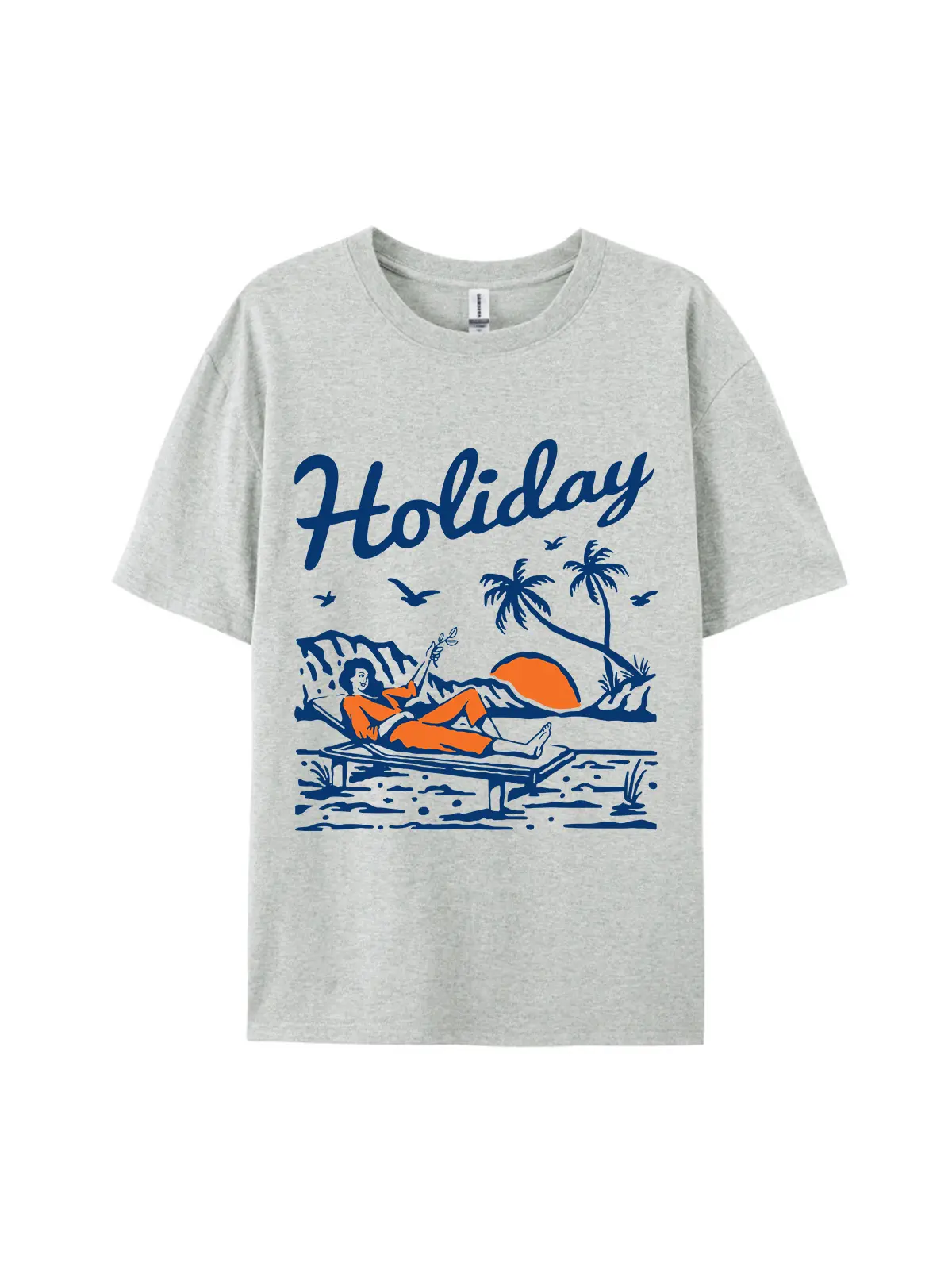 Holiday Beach Relaxing Scene Graphic Tee For Women Men