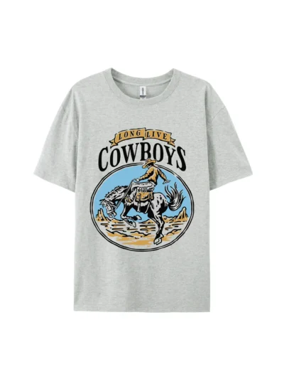 LONG LIVE Cowboy Riding Graphic Tee For Women Men