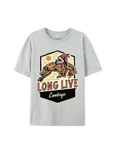 LONG LIVE Cowboys Graphic Tee For Women Men