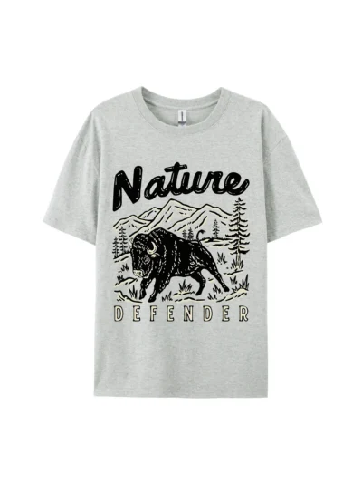 Nature Defender Bison Graphic Tee For Women Men