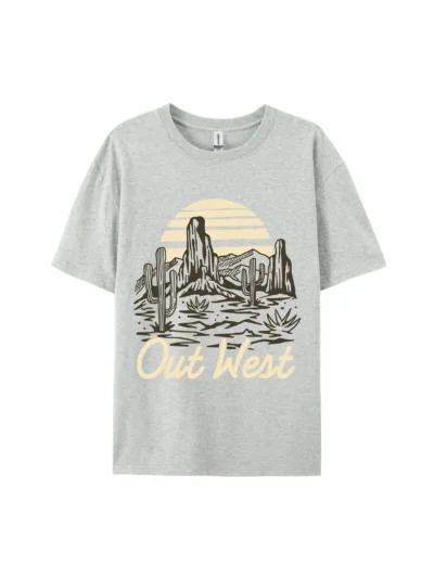 Out West Desert Landscape Graphic Tee For Women Men
