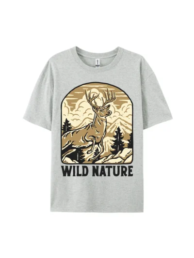 WILD NATURE Deer Graphic Tee For Women Men